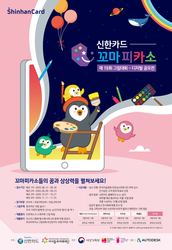 ▲ '제19회 신한카드 꼬마피카소 그림대회' 포스터