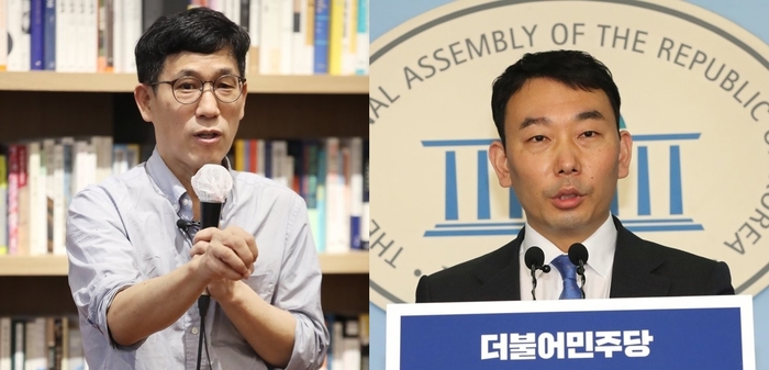 ▲ 진중권 전 교수와 김용민 국회의원 (왼쪽부터)  © 연합뉴스