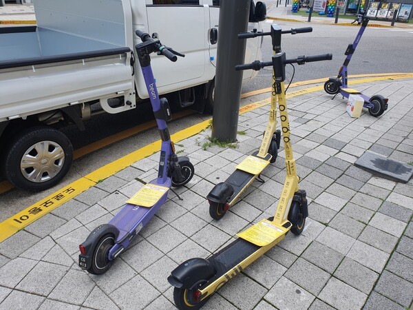 하남시는 7월부터 불법 주·정차된 개인형 이동장치를 견인 조치하기로 했다. 사진=연합뉴스