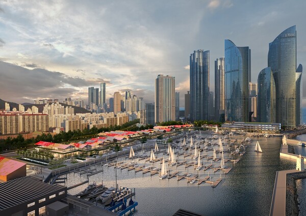 아이파크마리나와 HDC현대산업개발은 24일 부산 수영만요트경기장 재개발 착공식을 진행했다.