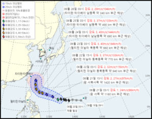[<b>태풍</b>] <b>현재위치</b>·예상<b>경로</b> 관심 모으는 7호 <b>태풍</b> 메칼라, 필리핀 동쪽 ...